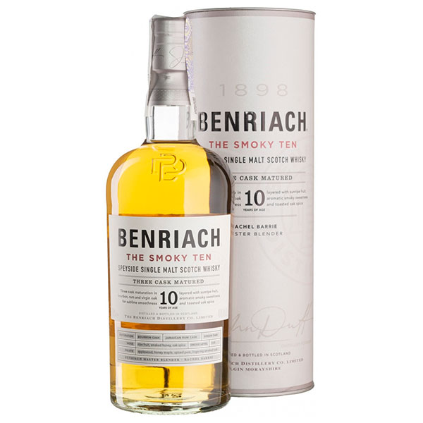 Виски Benriach 10 years The Smoky Ten Single Malt Speyside in tube 0,70 л фото