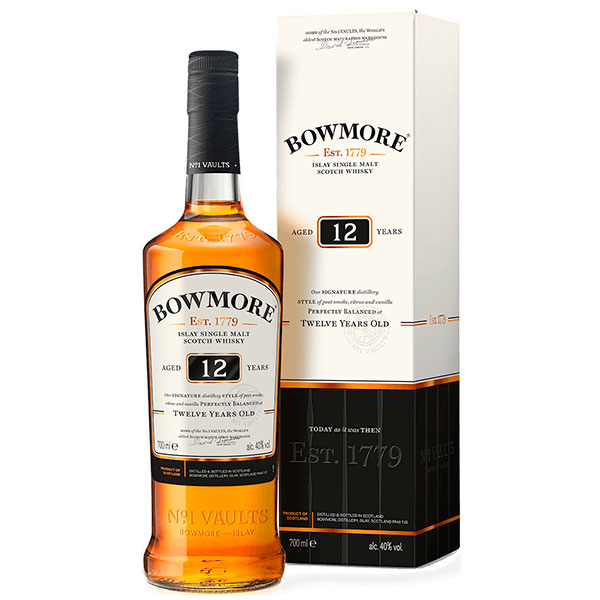 Виски Bowmore 12 Years Old Single Malt Islay in gift box 0,7 л фото