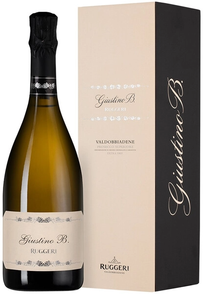 Вино игристое Белое Сухое Ruggeri Giustino B Valdobbiadene Prosecco Superiore in gift box 2024 0,75 л фото