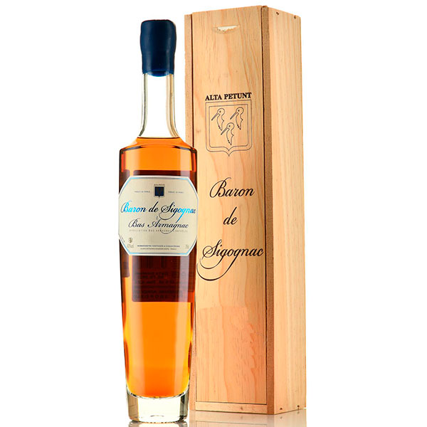 Арманьяк Baron de Sigognac Bas-Armagnac in wooden box 1984 0,35 л фото