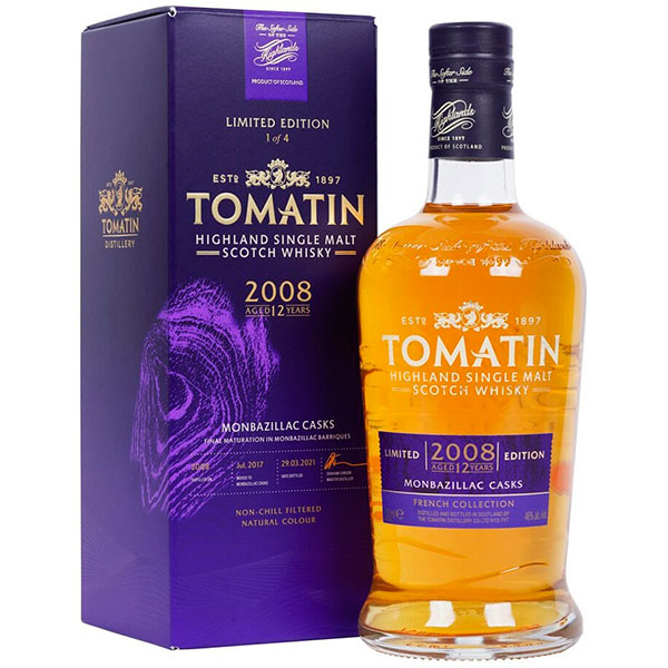 Виски Tomatin Limited Edition № 1 Monbazillac Casks Single Malt Highland in gift box 2008 0,7 л фото