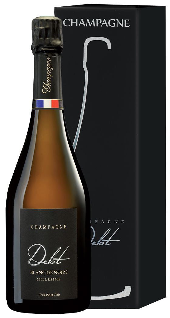 Шампанское Белое Брют Champagne Delot Blanc De Noirs Millesime Extra Brut Champagne in gift box 2021 0,75 л фото