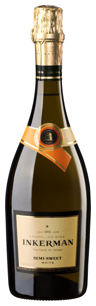 Вино игристое Белое Полусладкое Inkerman Semisweet 2022 0,75 л фото