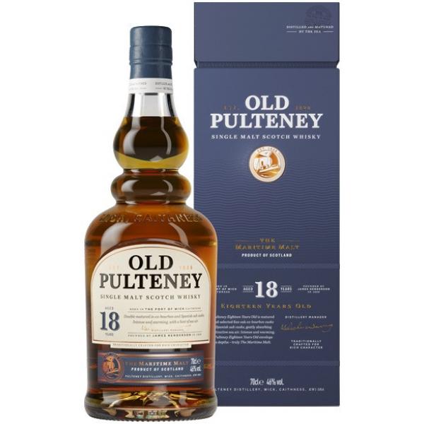 Виски Old Pulteney 18 Years Old Single Malt Highland in gift box 0,7 л фото
