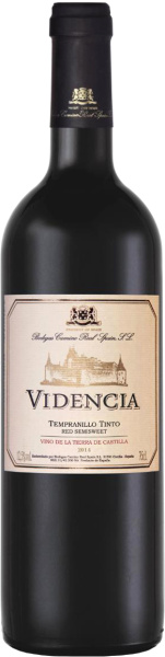 Вино Красное Полусладкое Videncia Tempranillo Tinto 2021 0,75 л фото