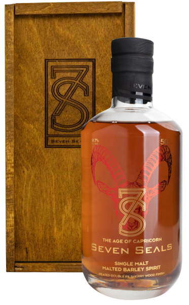 Виски Seven Seals Zodiak The Age of Capricorn Single Malt in wooden box 0,5 л фото