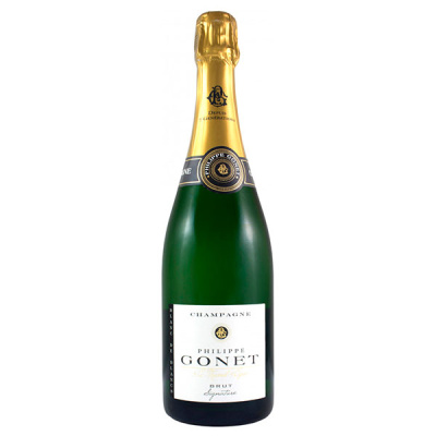 Шампанское Белое Брют Philippe Gonet Signature Blanc de Blancs Brut Champagne in gift box 0,75 л фото