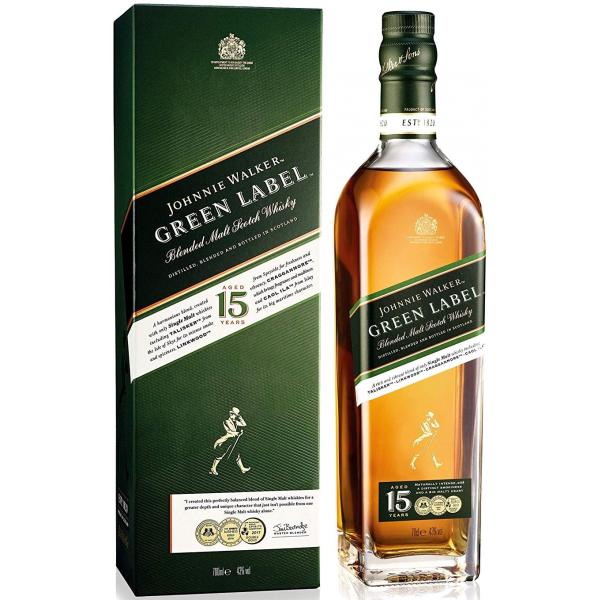 Виски Johnnie Walker Green Label 15 years old Blended Malt in gift box 0,7 л фото