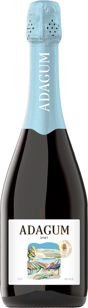 Вино игристое Белое Брют Adagum Brut 2024 0,75 л фото