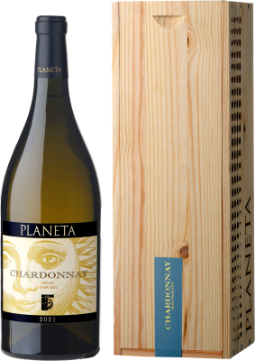 Вино Планета Шардоне Менфи в дер. кор. 2023 белое сухое 13,5% 1,5 л фото