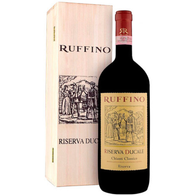 Вино Красное Сухое Ruffino Riserva Ducale Chianti Classico Riserva in wooden box 2015 3,00 л фото