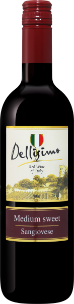 Вино Красное Полусладкое Casa Vinicola Caldirola Dellisimo Sangiovese Rubicone 2021 0,75 л фото