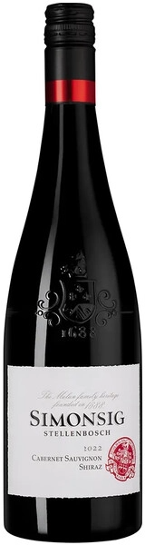 Вино Красное Сухое Simonsig Cabernet Sauvignon Shiraz Stellenbosch 2022 0,75 л фото