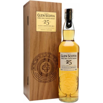 Виски Glen Scotia 25 Years Old Campbeltown in wooden box 0,7 л фото