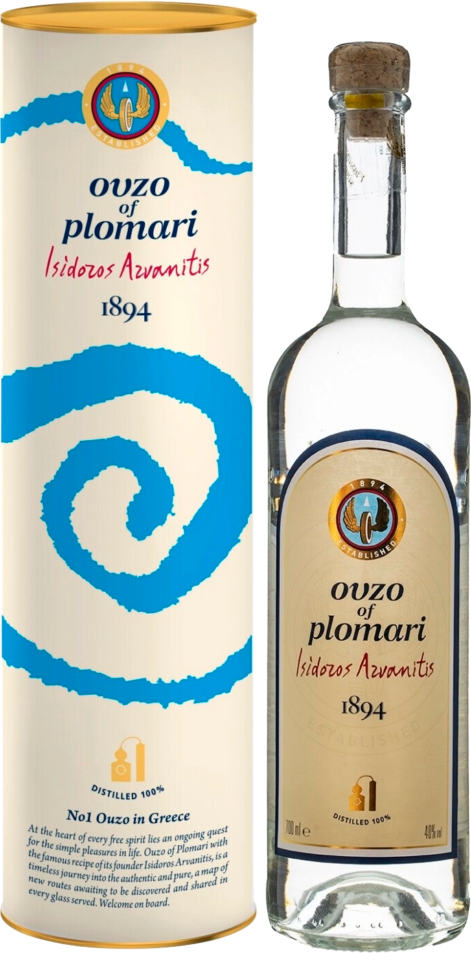 Узо Ouzo Plomari Isidoros Arvanitis in tube 0,7 л фото