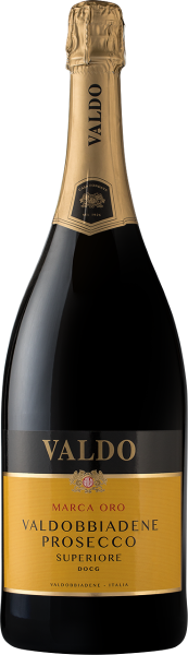 Вино игристое Вальдо Марка Оро Вальдоббьядене Просекко Супериоре 2024 Белое Брют 11% 1,5 л фото