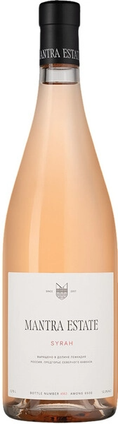 Вино Розовое Сухое Mantra Estate Syrah Rose Kuban Krymsk 2024 0,75 л фото