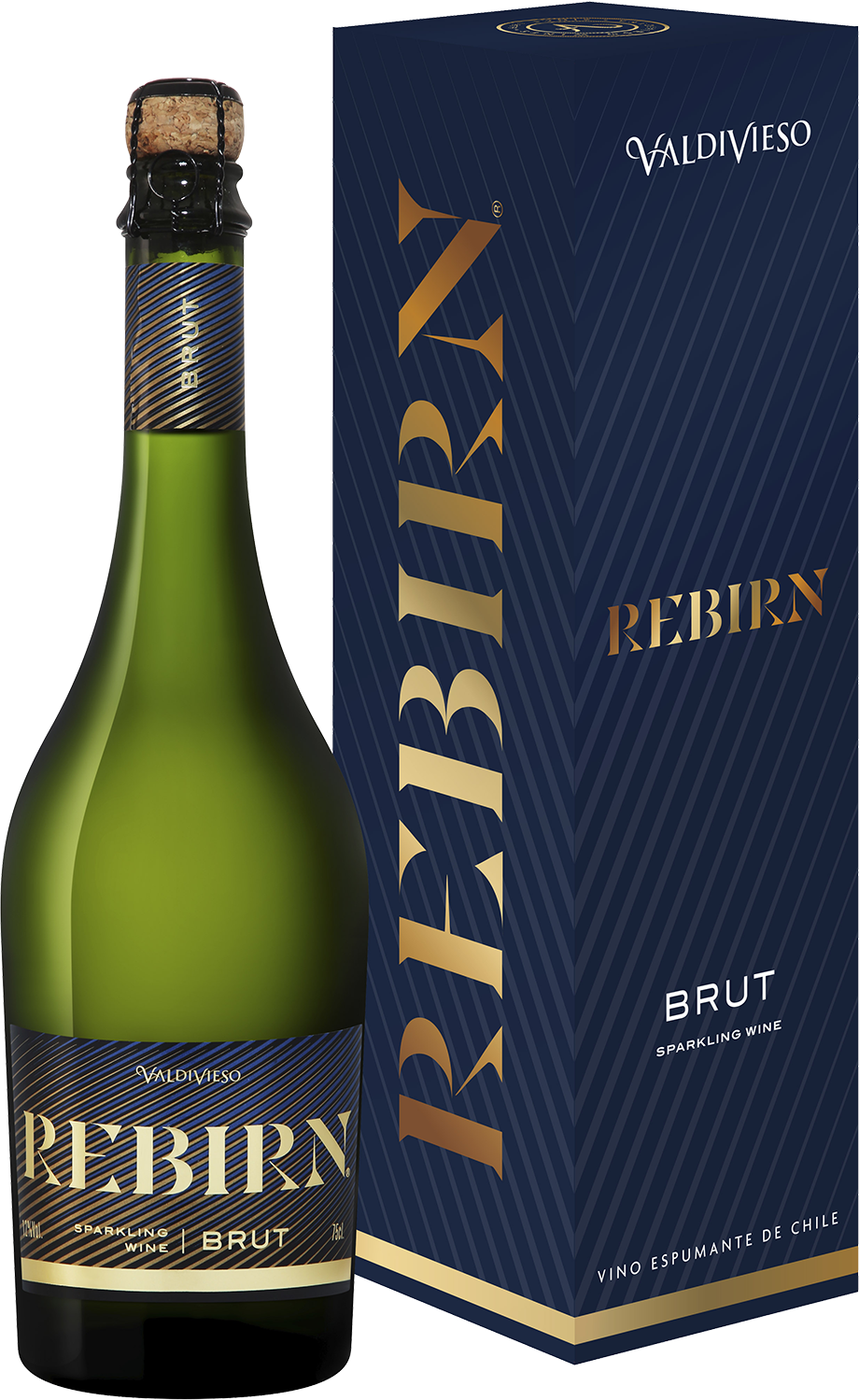 Вино игристое Белое Брют Valdivieso Rebirn Brut in gift box 2023 0,75 л фото