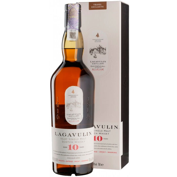 Виски Lagavulin 10 years old Single Malt Islay in gift box 0,7 л фото