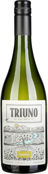 Вино Белое Сухое Triuno Chardonnay 2022 0,75 л фото