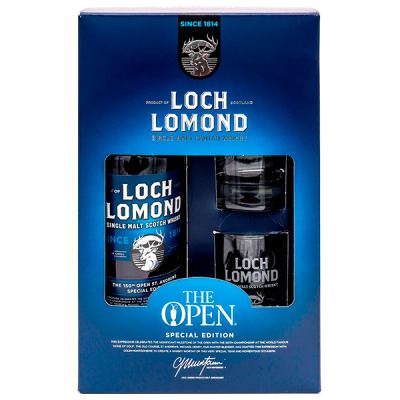 Виски Loch Lomond The Open Special Edition 150 Single Malt Highland with 2 glasses in gift box 0,7 л фото