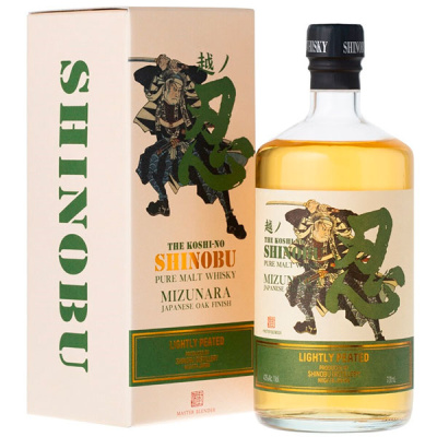 Виски Shinobu Pure Malt Mizunara Oak Finish Lightly Peated in gift box 0,7 л фото