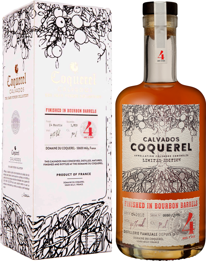 Кальвадос Coquerel Bourbon Barrels 4 Ans in gift box 0,7 л фото
