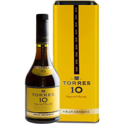 Бренди Torres 10 Gran Reserva in gift box 0,7 л фото