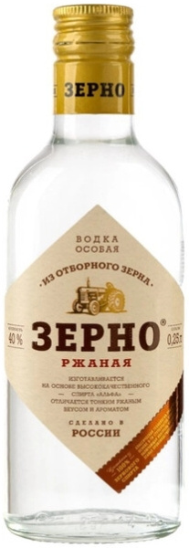Водка Zerno Rzhanaya 0,25 л фото