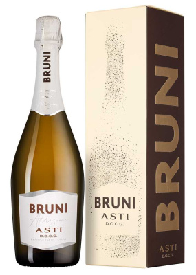 Вино игристое Белое Bruni Asti in gift box 2024 0,75 л фото