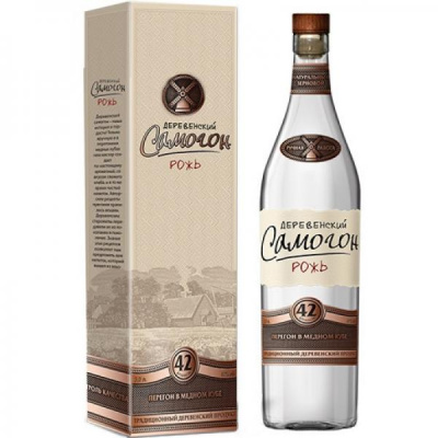 Самогон Derevenskiy Samogon Rye in gift box 3 л фото