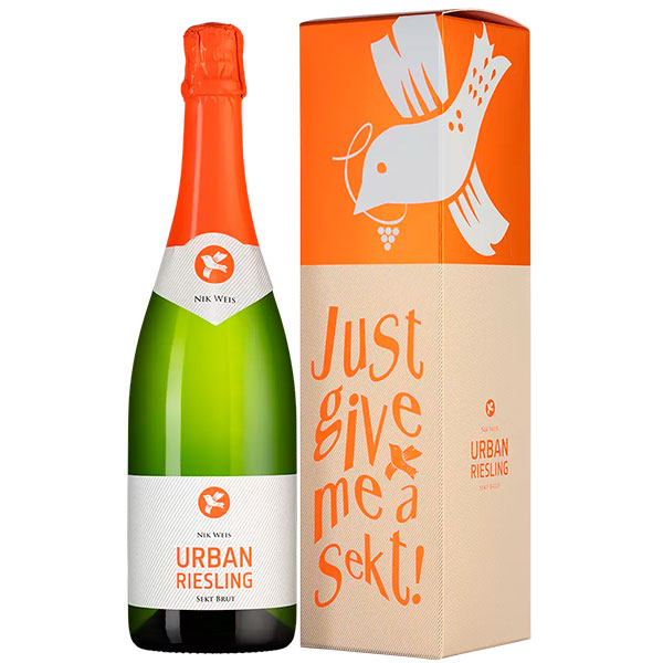 Вино игристое Белое Брют Nik Weis Urban Riesling Sekt Brut 0,75 л фото
