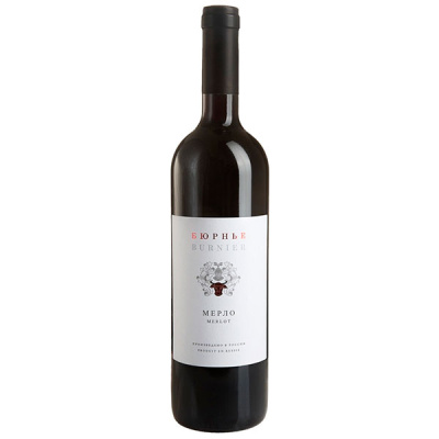 Вино Красное Сухое Burnier Merlot 2019 0,75 л фото