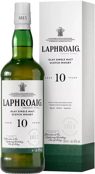 Виски Laphroaig 10 years old Single Malt Islay in gift box 1 л фото