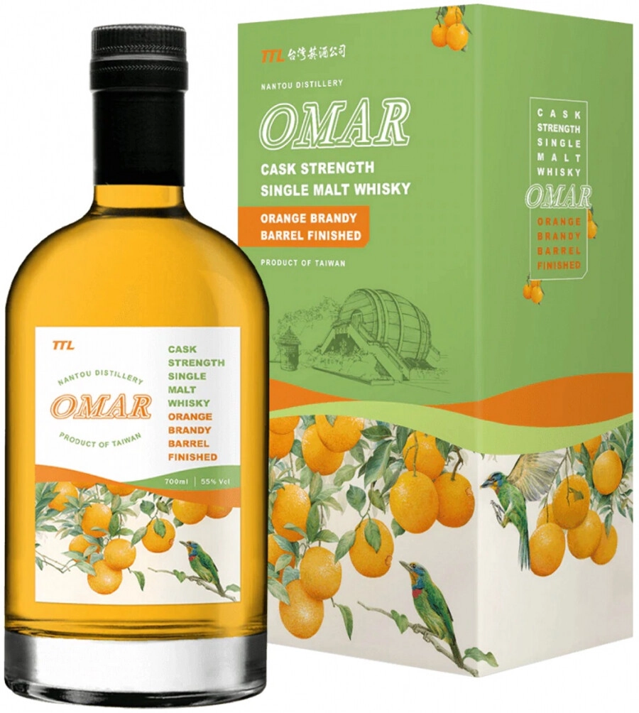 Виски Omar Cask Strength Single Malt Orange Brandy Barrel Finished in gift box 0,7 л фото