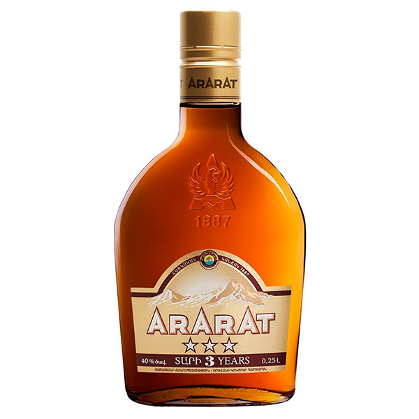 Бренди Ararat 3 stars 0,25 л фото