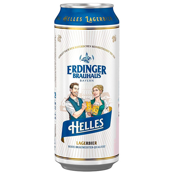 Пиво Светлое Erdinger Helles in can 0,5 л фото