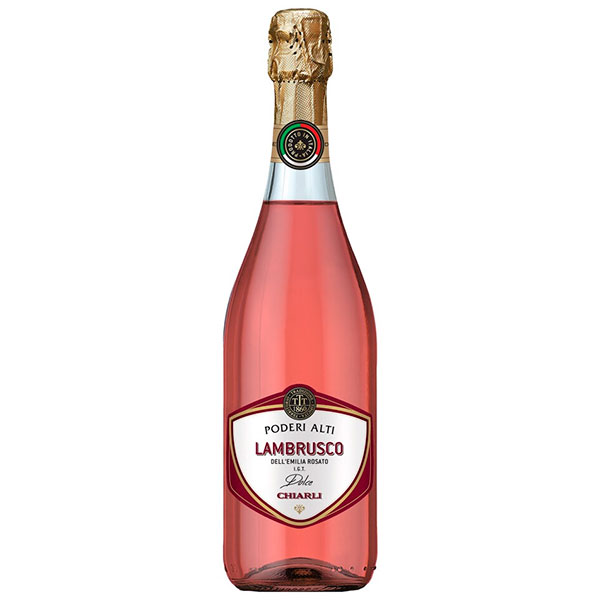 Вино игристое Розовое Полусладкое Chiarli Poderi Alti Lambrusco dell'Emilia Rosato 2020 0,75 л фото