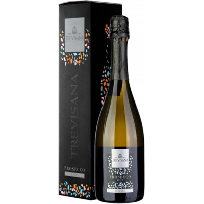 Вино игристое Белое Брют Trevisana Prosecco Brut in gift box 0,75 л фото