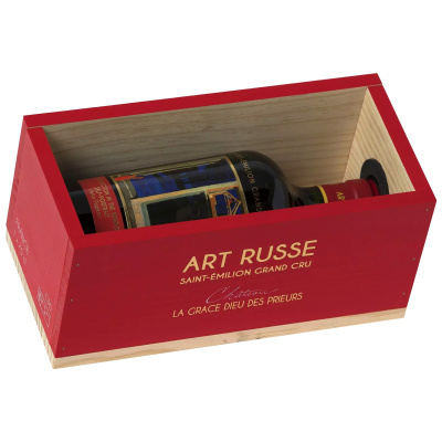 Вино Красное Сухое Château La Grace Dieu Des Prieurs Art Russe Saint-Emilion Grand Cru wooden box 2016 0,75 л фото