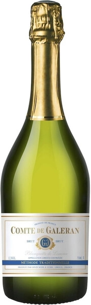 Вино игристое Белое Брют Comte de Galeran Blanquette de Limoux Brut 0,75 л фото