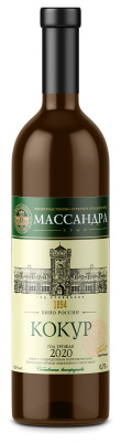 Вино Массандра Кокур 2023 белое сухое 12% 0,75 л фото