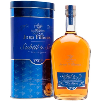 Коньяк Jean Fillioux Subtil & So VSOP Grande Champagne in gift tube 0,70 л фото