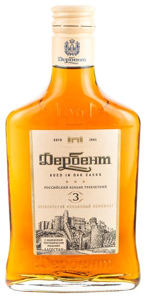 Бренди Дербент 3 года 2020 40% 0,25 л фото