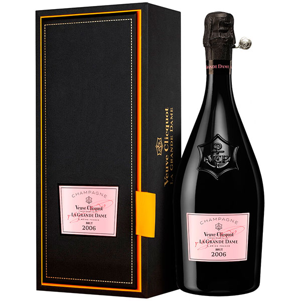 Вино игристое Розовое Брют Veuve Clicquot La Grande Dame Rose Brut Champagne in gift box 2006 0,75 л фото