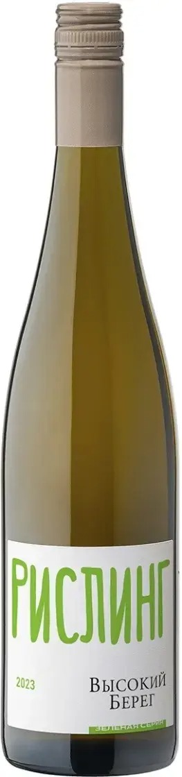 Вино Белое Сухое Vysokij Bereg Zelenaya Seriya Riesling Kuban 2023 0,75 л фото