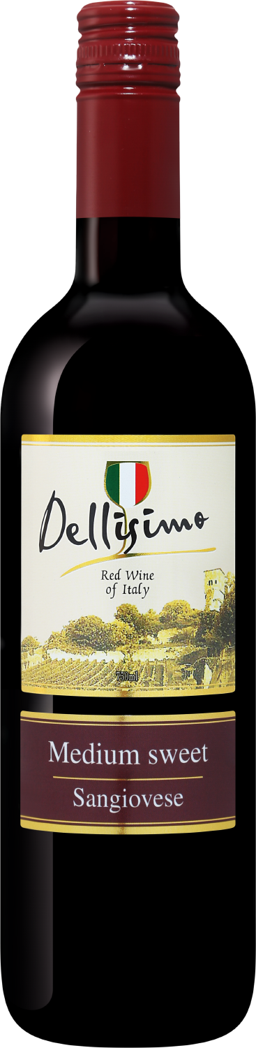 Вино Красное Полусладкое Casa Vinicola Caldirola Dellisimo Sangiovese Rubicone 2021 0,75 л фото