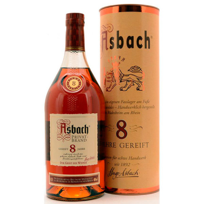 Бренди Asbach Privatbrand 8 Jahre in tube 0,7 л фото