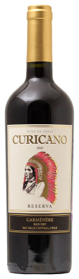 Вино Красное Сухое Curicano Carmenere Reserva 2021 0,75 л фото