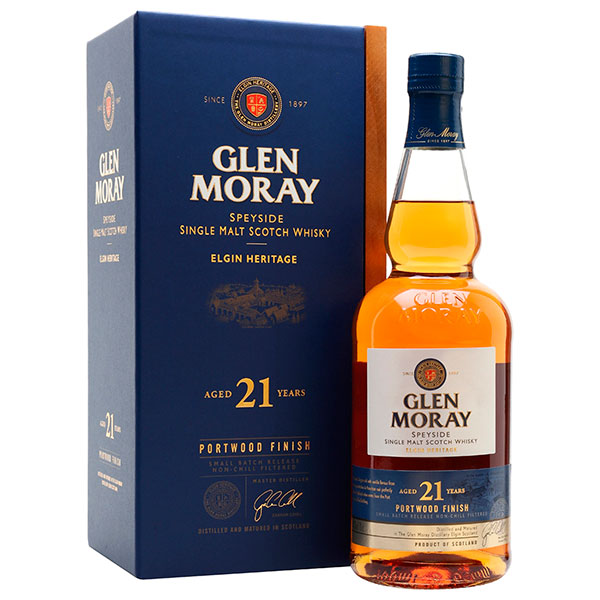 Виски Glen Moray Elgin Heritage 21 years old Portwood Finish Single Malt Speyside in gift box 0,7 л фото
